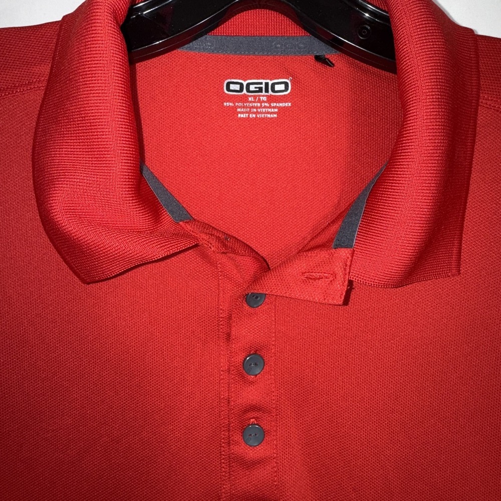 OGIO Men's Short Sleeve Golf Polo Shirt Size Size XL Red - Picture 3 of 8